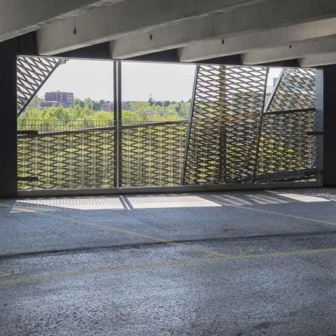 Car park façade - expanded metal